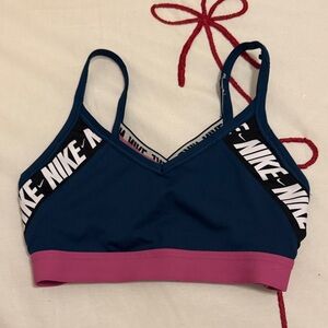 Nike Sports Bra Size XS
Pink Blue and Black
